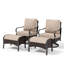 Swivel Patio Chair With Cushions And Ottoman