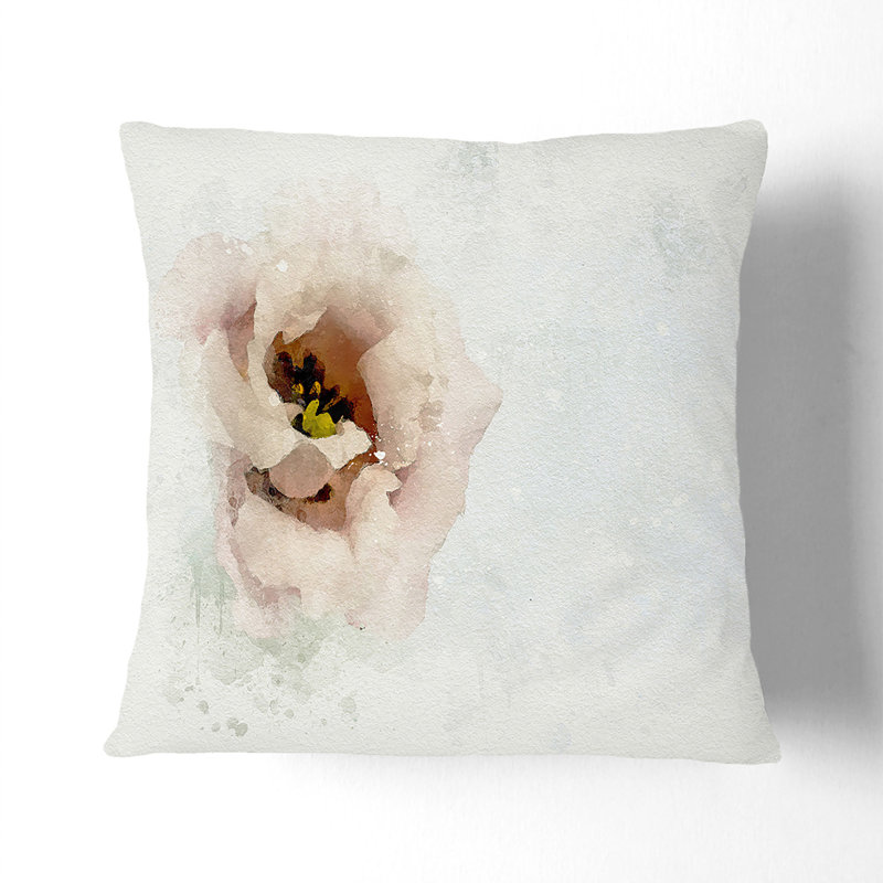 Floral Square Throw Cushion, 40cm H x 40cm W x 15cm D