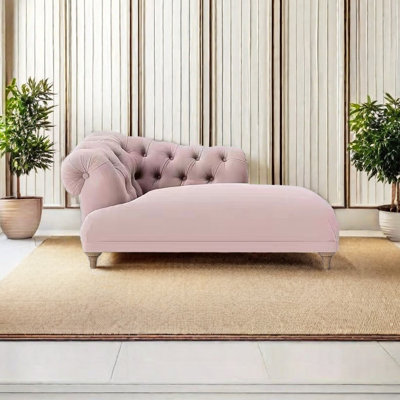 Pink Elegant Fashion Sofa Casual Chaise Longue Upholstered Chaise Lounge