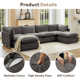 137.8” W Oversized 6-Seater Modular Sofa,U Shape
