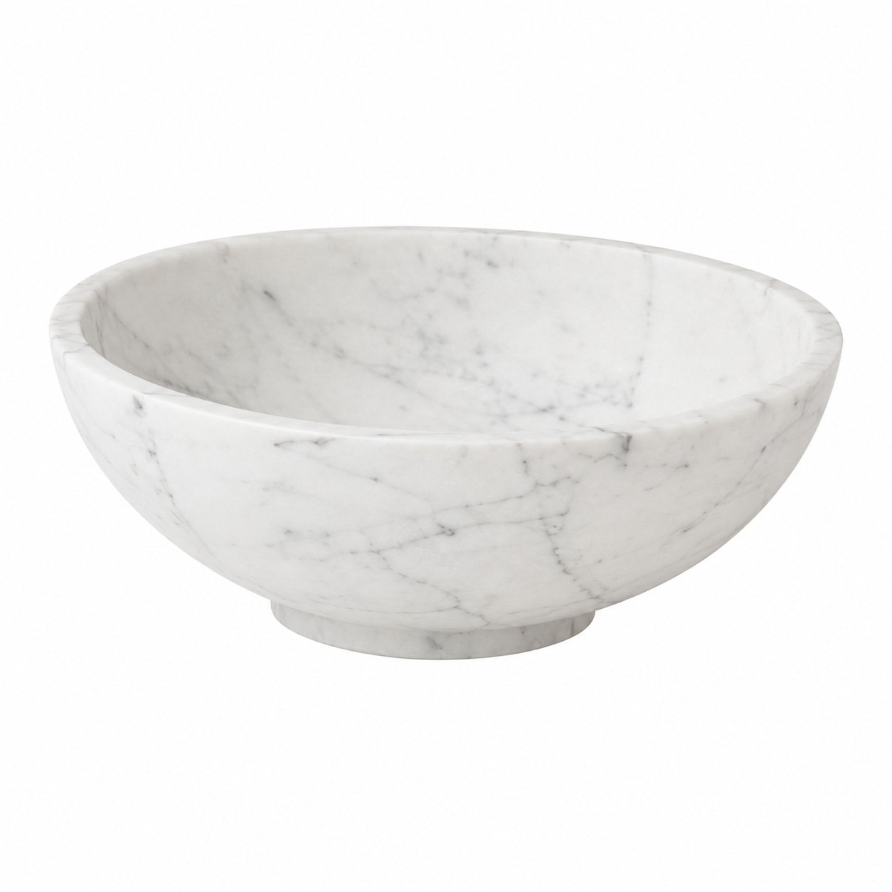 Genuine Marble Decorative Dish, White
