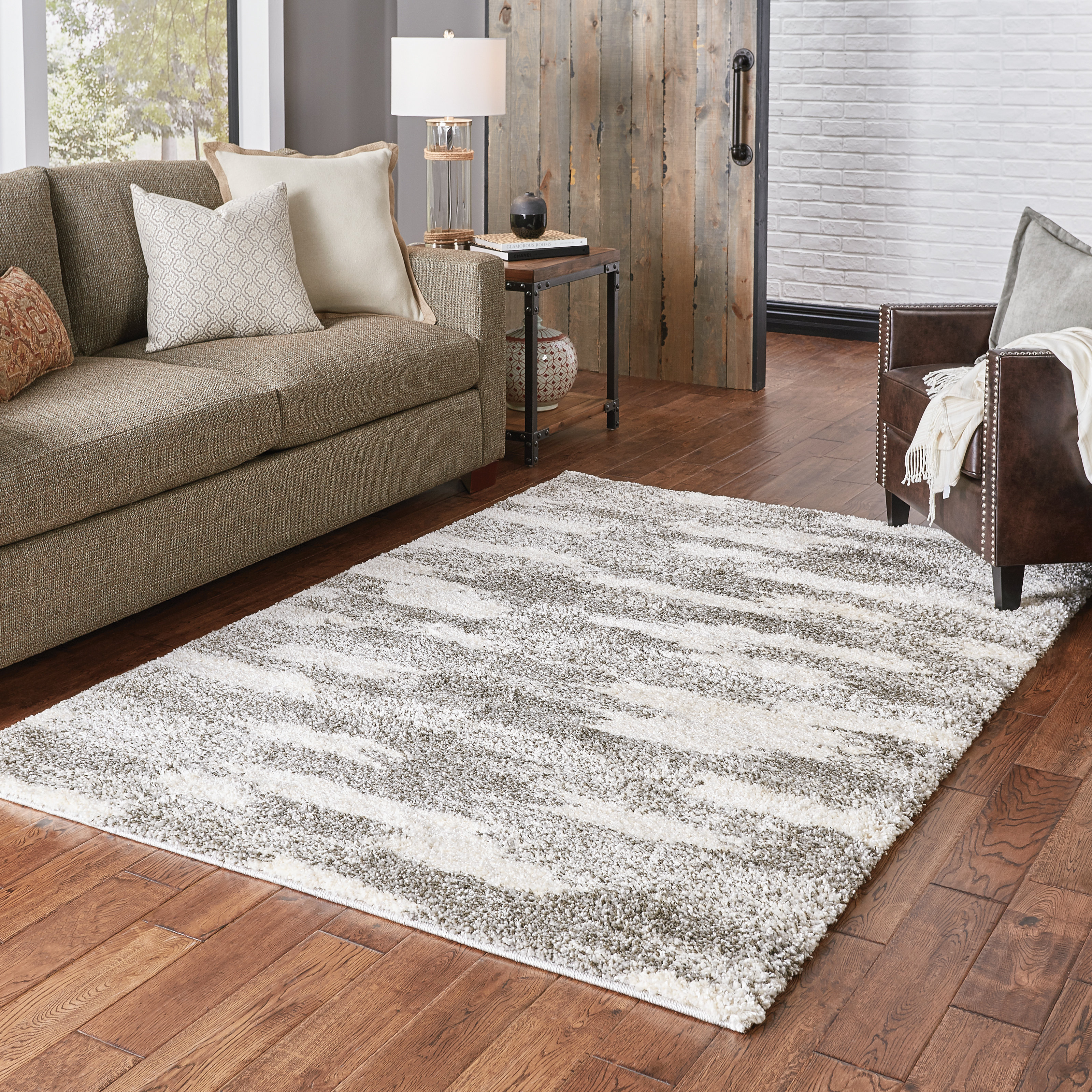 Western Geometric Gray/Ivory Area Rug Sand & Stable Rug Size: Rectangle 9' x 12