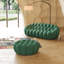 Canapé rembourré 3 places en forme de citrouille avec repose-pieds 98,43 po Kayi Boneless, aucun assemblage requis-112472614