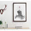 Boy & Girl with Red Balloon in Abstract - Picture Frame Painting Print on MDF-55679020-55679023
