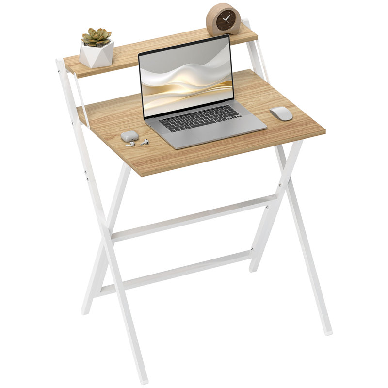 Rectangular Writing Desk, Natural/White, 86.5cm H x 70cm W x 62cm D