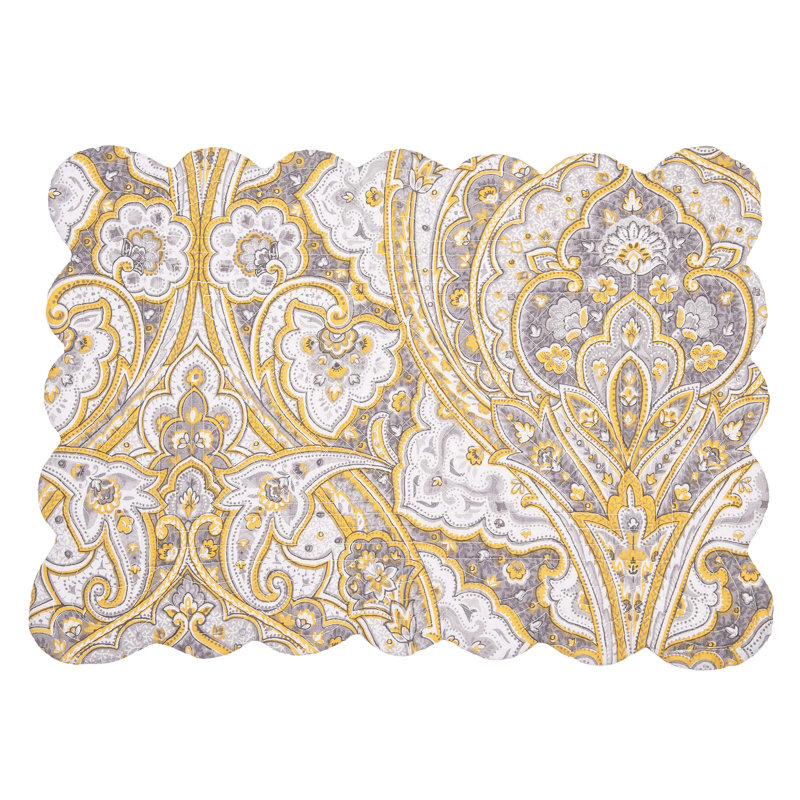 Yancy Damask Placemat Set of 6