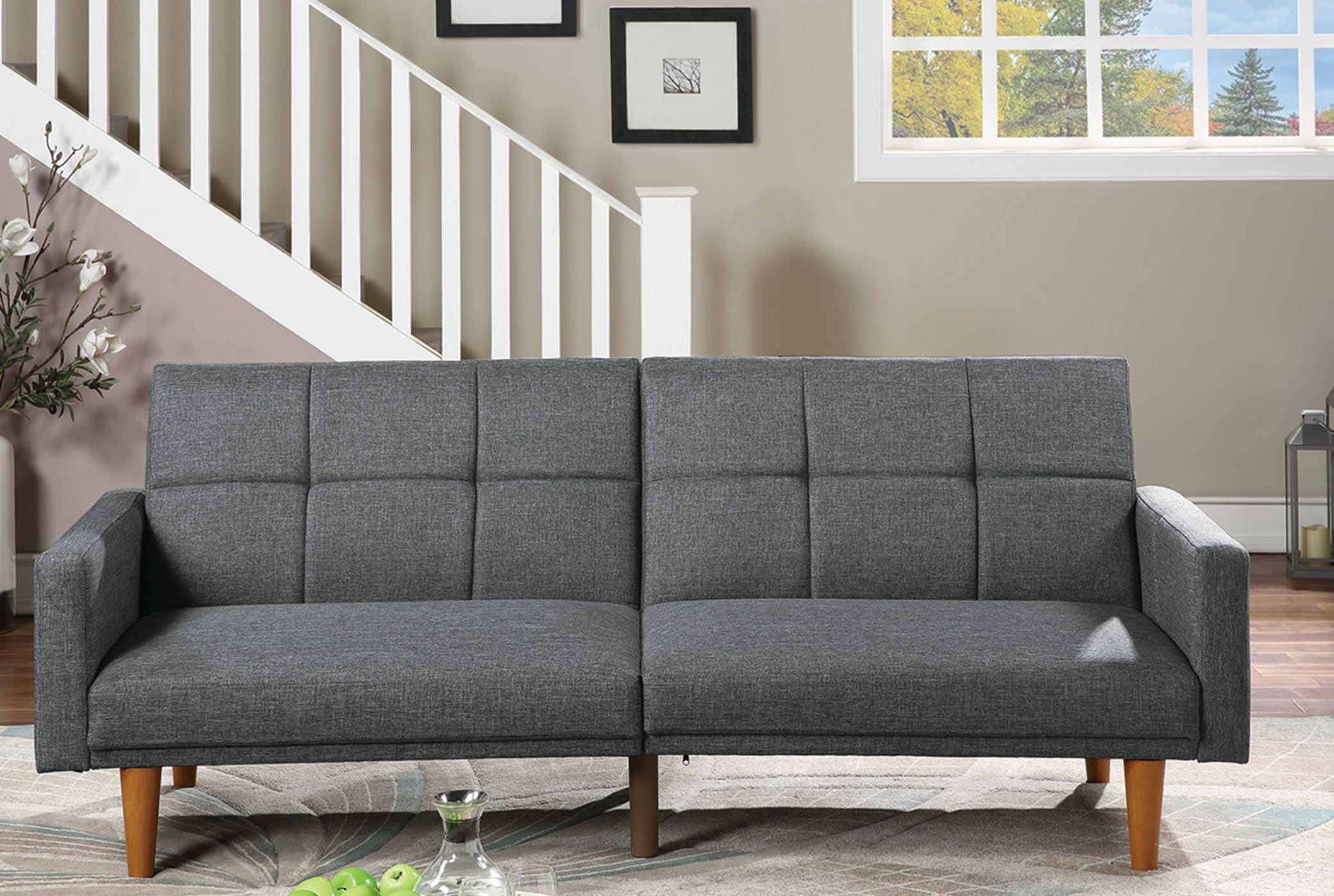 Ebern Designs Transitional Look Living Room Sofa Couch Convertible ...