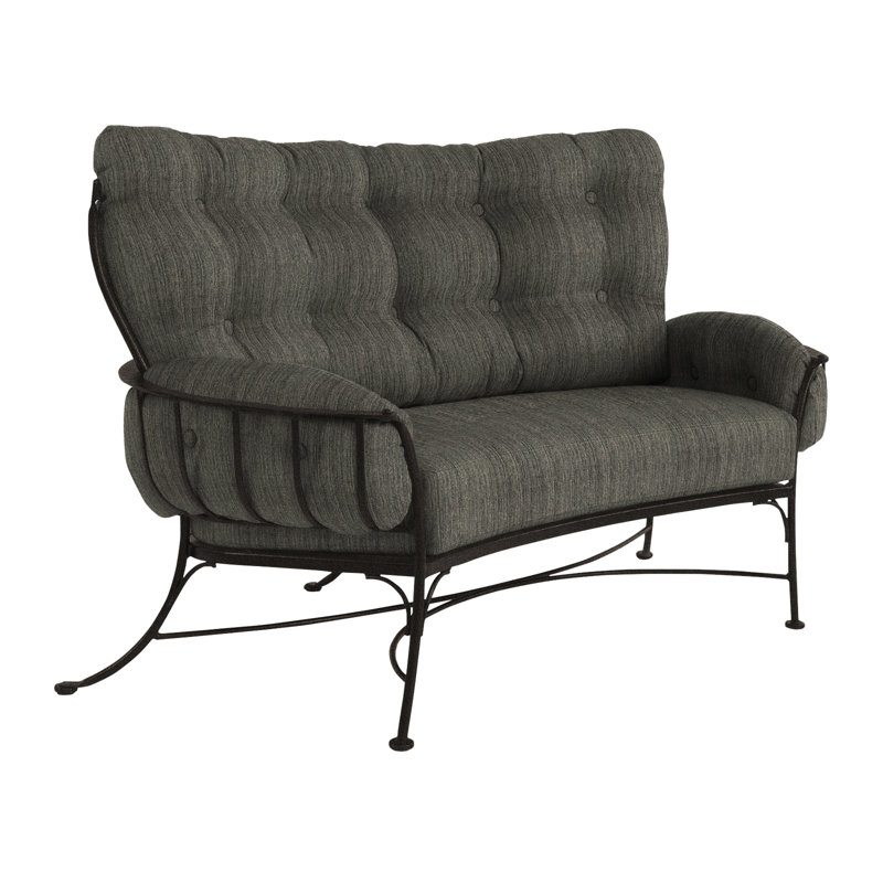 Monterra Outdoor 2 - Seat Loveseat, Carbon Black, Flagship Stone Sunbrella®