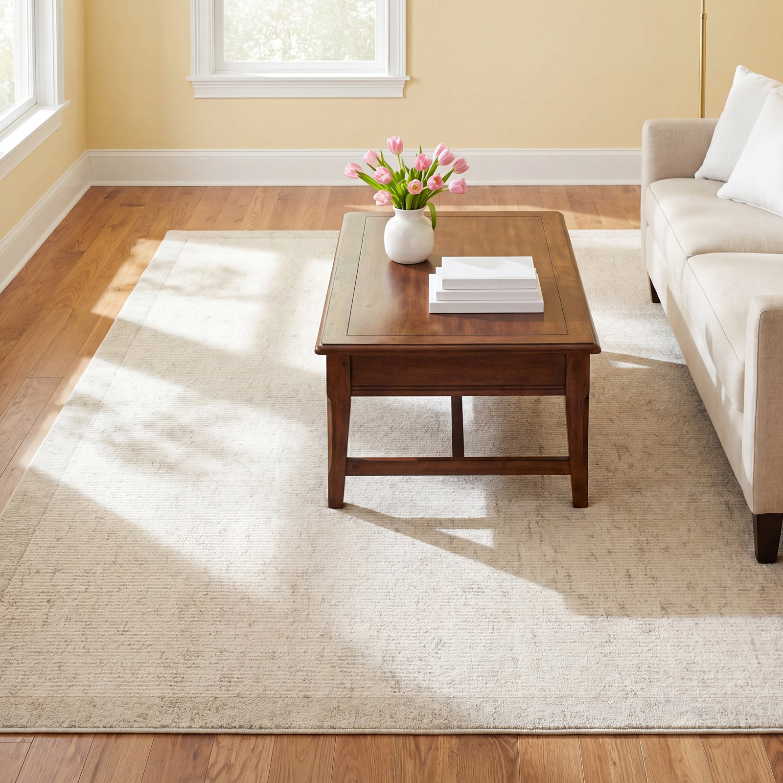Henley Ivory / Smoke Area Rug, Rectangle 8'6" x 11'6"