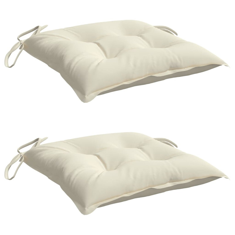 Outdoor Seat Cushion, Cream White, 2.8" H x 19.7" W x 19.7" D