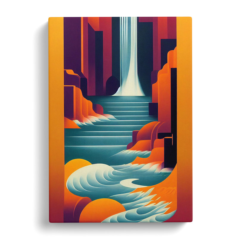 CAN-V0523-2810X Waterfall Vol.2 - Wrapped Canvas Print, 50cm H x 35cm W x 3cm D