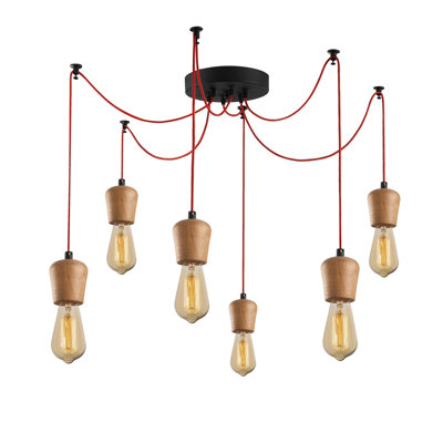 Luminaire suspendu en grappe à 6 lumières Hennessy