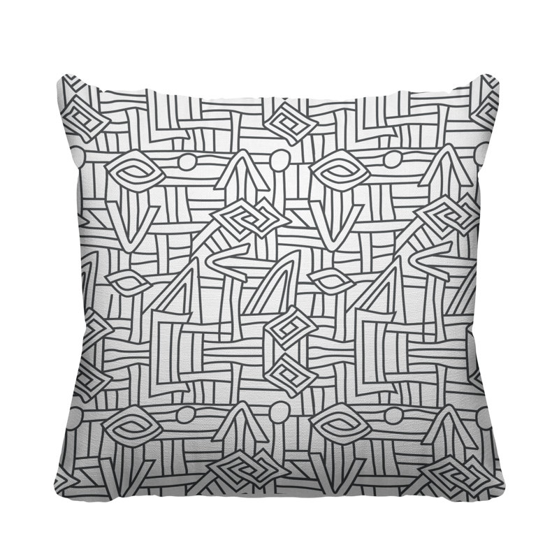 Coussin décoratif Zeke Tribal, 16 po x 1 po