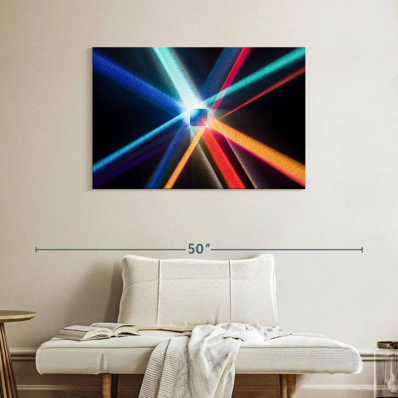 Keiri Cube Prism Light Beams, 26" H x 39" W