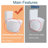 Elongated One Piece Toilet Dual Flush 1.1/1.6 GPF Water Saving Comfort Seat Height, Map 1000G-122371734