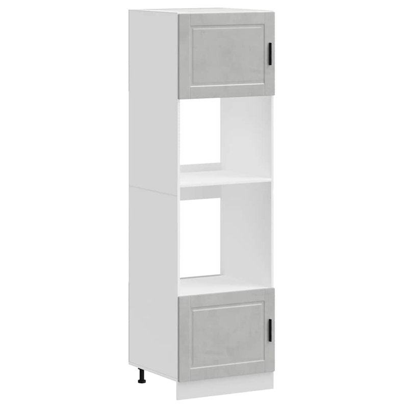 Latitude Run Kitchen Corner Base Cabinet Porto Engineered Wood, Concrete Grey