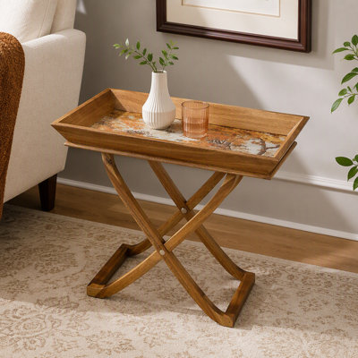 Table d'appoint pliante en acacia