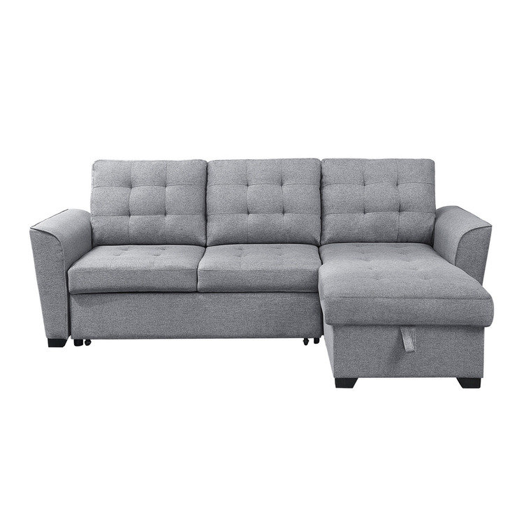 Latitude Run® Fabric Sleeper Sectional Sofa with Reversible Storage Chaise