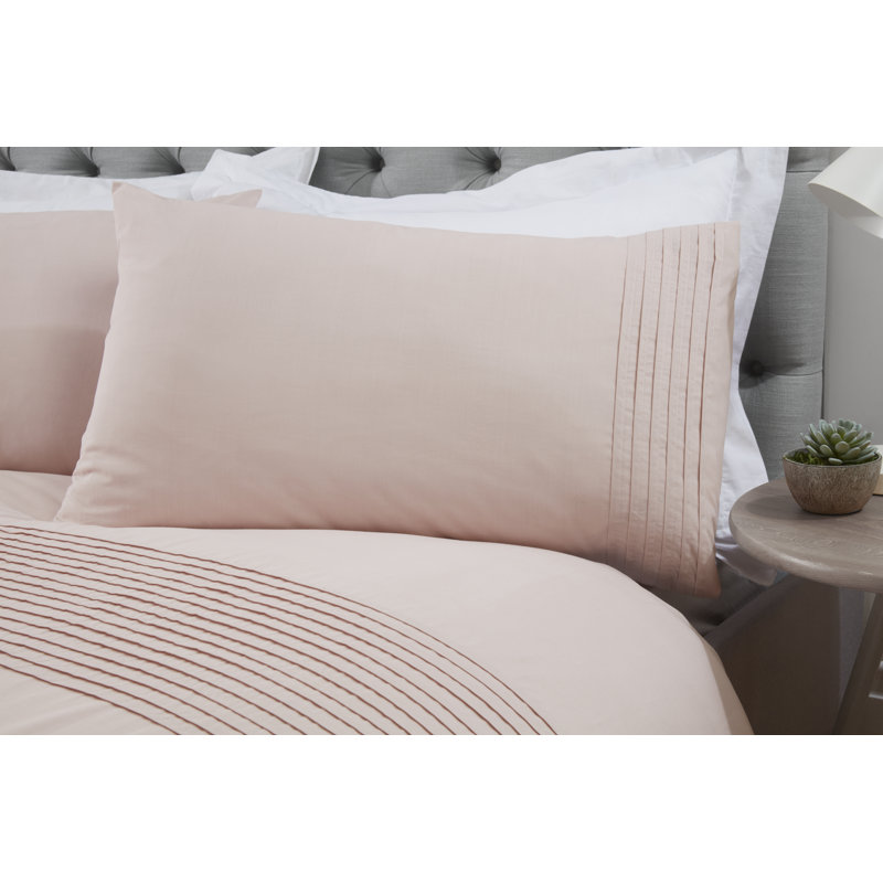 Caroljo Cotton Blend Solid Colour Duvet Cover Set with Pillowcases Included, Super King - 2 Standard Pillowcases