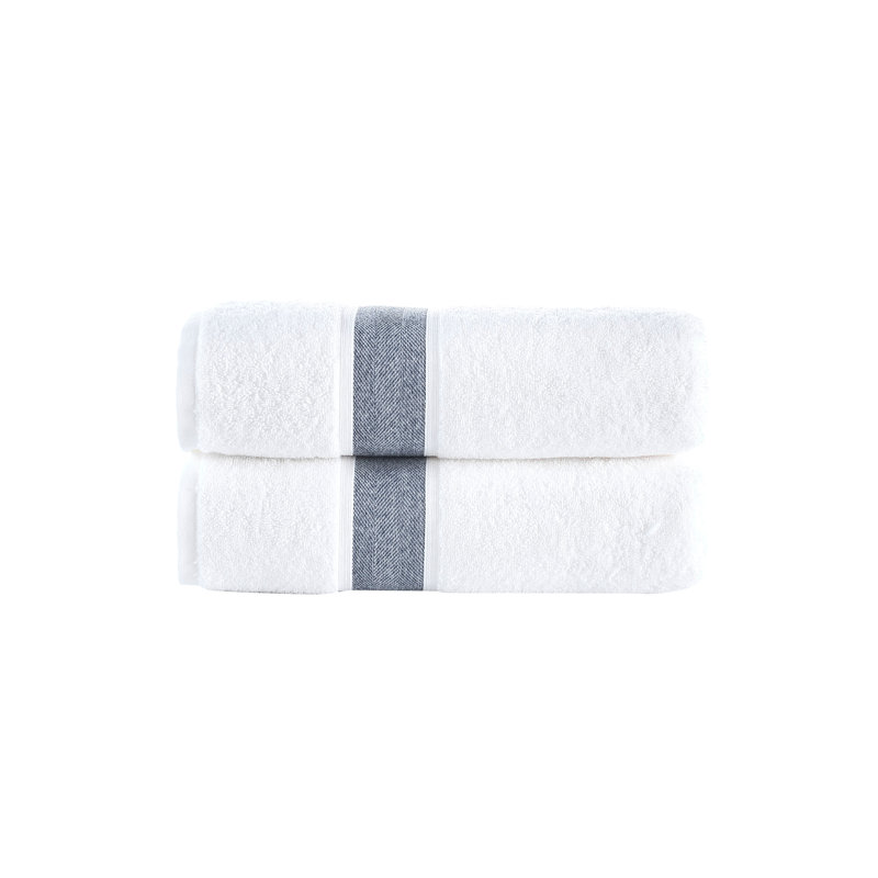 Turkish Cotton Plush Bath Towel, Navy