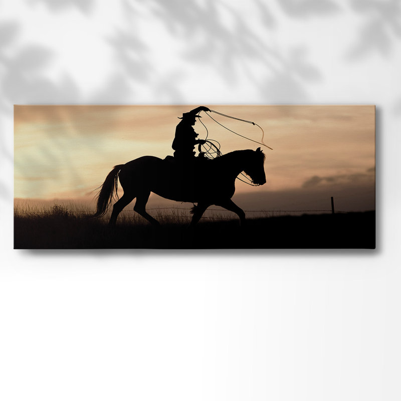 «Rope and Ride II» sur toile, H 12 po x l 30 po x P 1,5 po