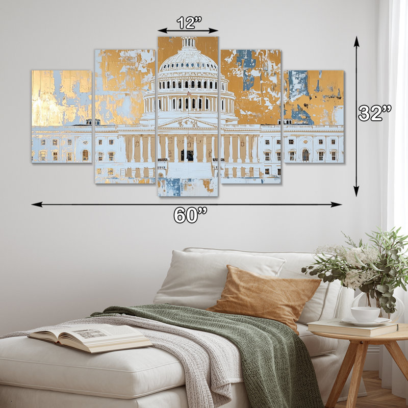 Mihos I - Patriotiste américain, art mural moderne, 5 pièces