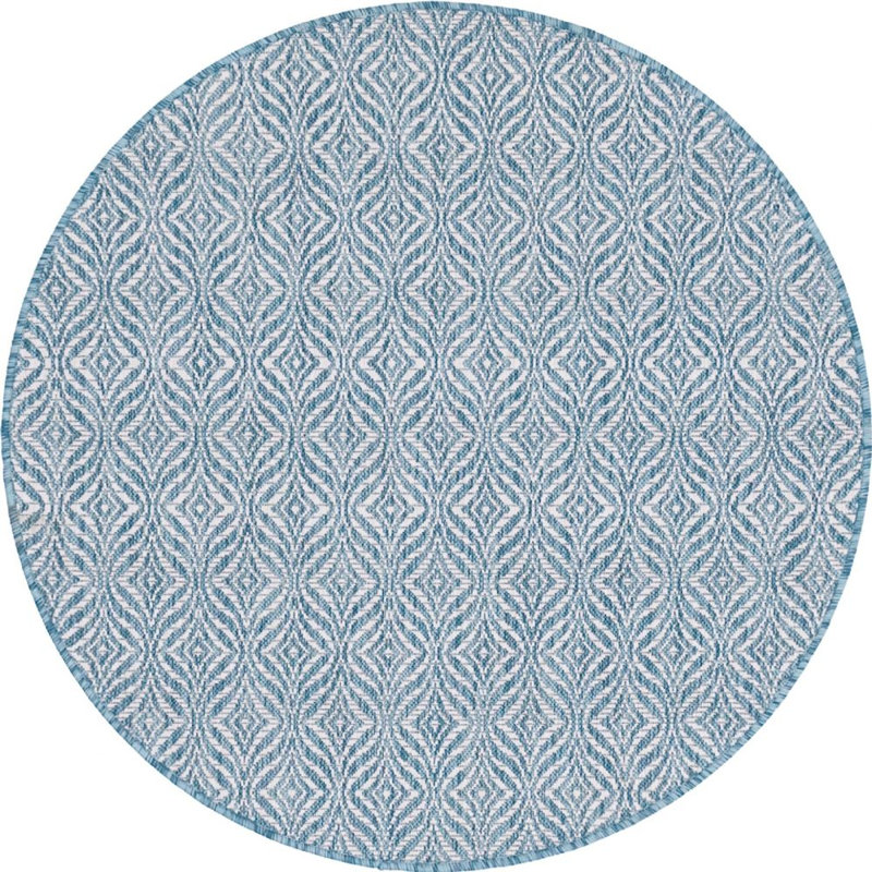 Couleur du rivage du tapis d'extérieur Preen, Rond 4 pi