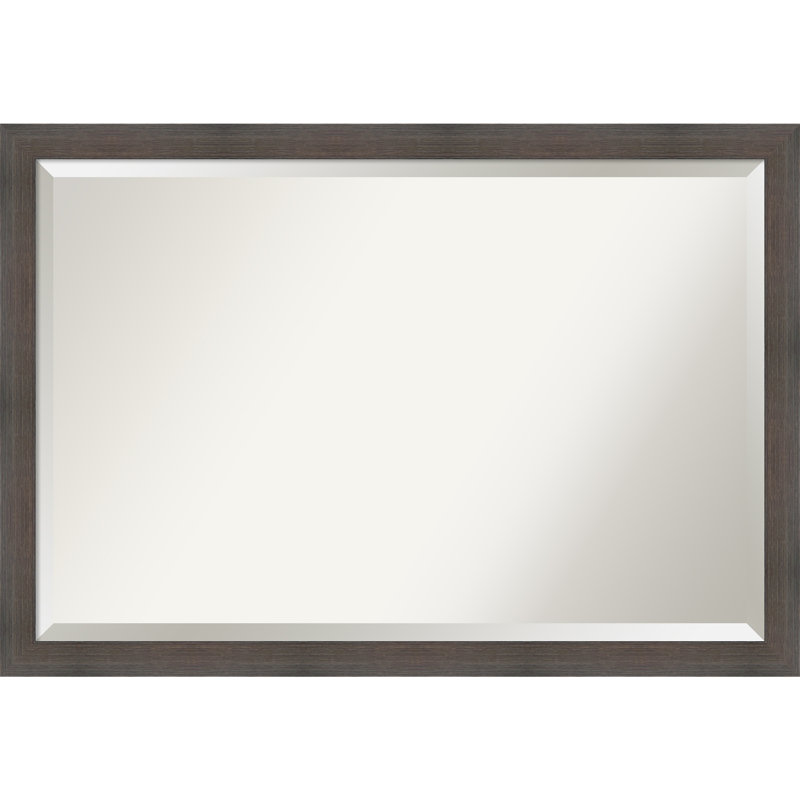 Ducote Flat Mirror, Dark Brown, 26.88" x 38.88"
