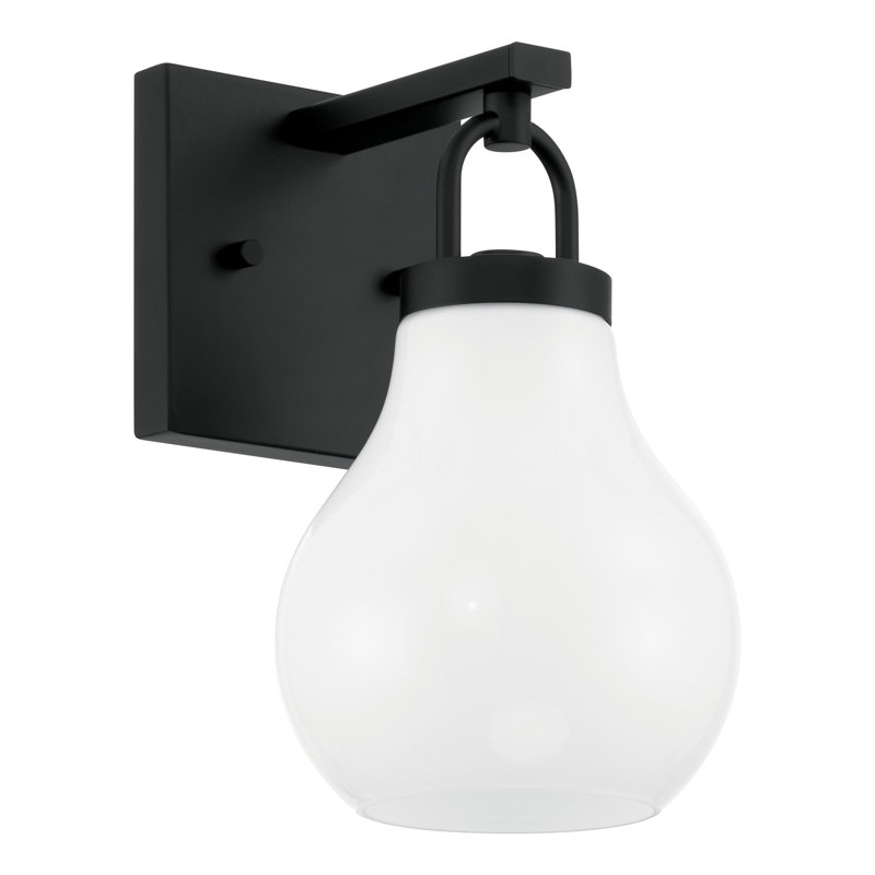 Éclairage pour meuble-lavabo noir mat 2 lumières Raylan, Noir mat, 10.25" H x 16" W x 7.75" D