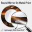 Sevyn Western Sunset Riders Portrait II - miroir occidental, miroir mural rond jaune, impression sur métal-60800767