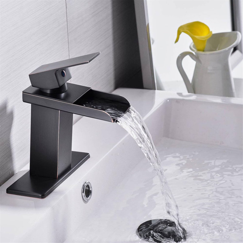 Single-handle Bathroom Faucet with Drain Assembly, Oil Rubbed Bronze