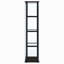Vitrine noire à 4 tablettes