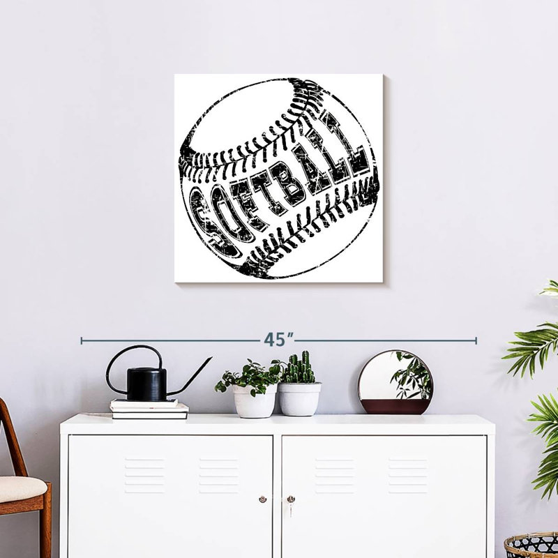 Sireci White Softball, 24" H x 24" W