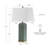 26in 3-Way Green Embossed Ceramic Table Lamps