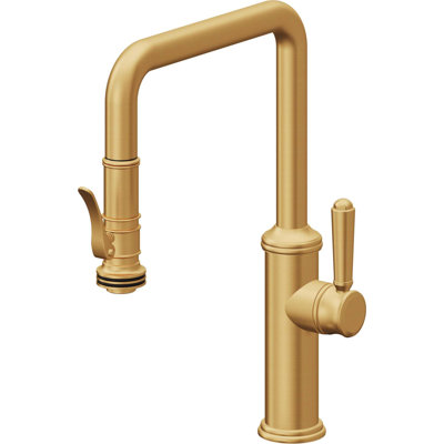 Davoli Kitchen Pull-Down Faucet with Squeeze Sprayer - Quad Spout