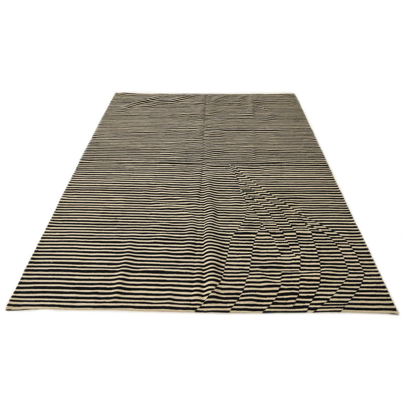 Tapis noir et blanc Orta