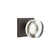 Privacy Modern Disc Crystal Knob with Square Rose
