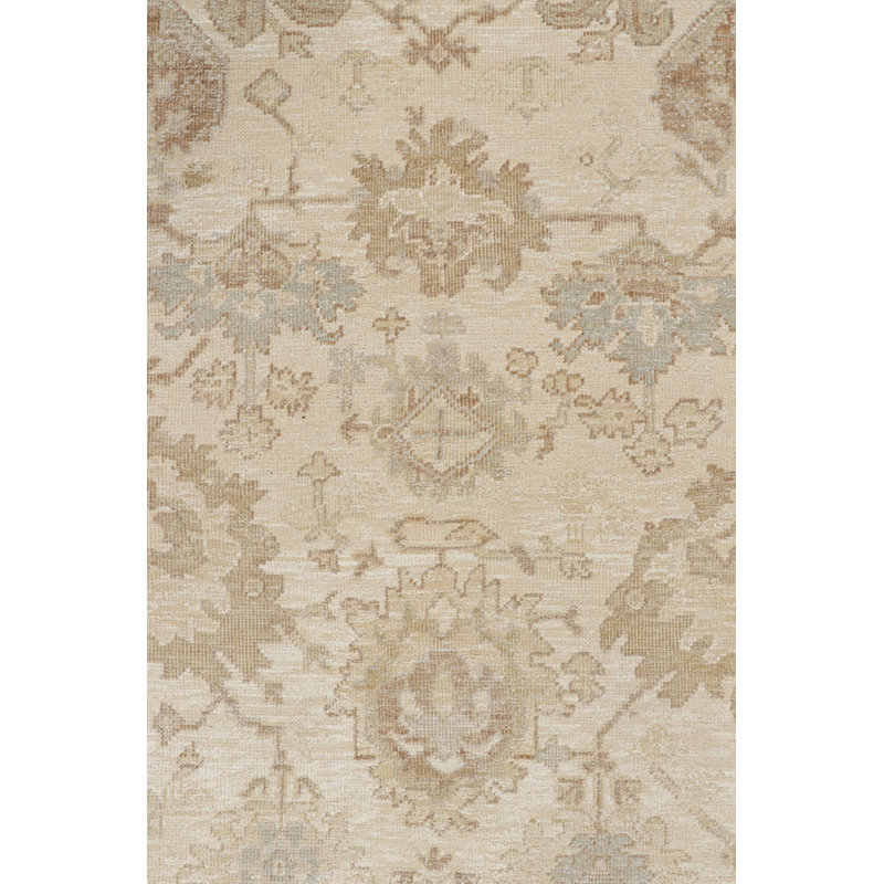 Oushak Hand Knotted Floral Area Rug, Rectangle 15' x 24'