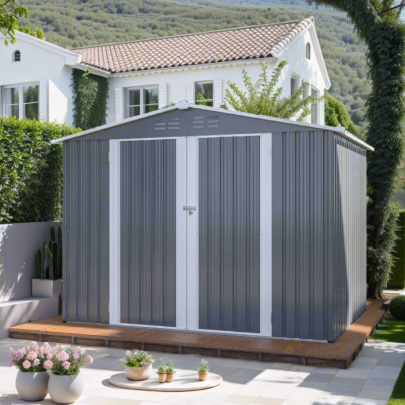 8 ft. W x 6 ft. D Metal Storage Shed