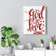 1 John 4:16 God Is Love - Wrapped Canvas Print-450489066