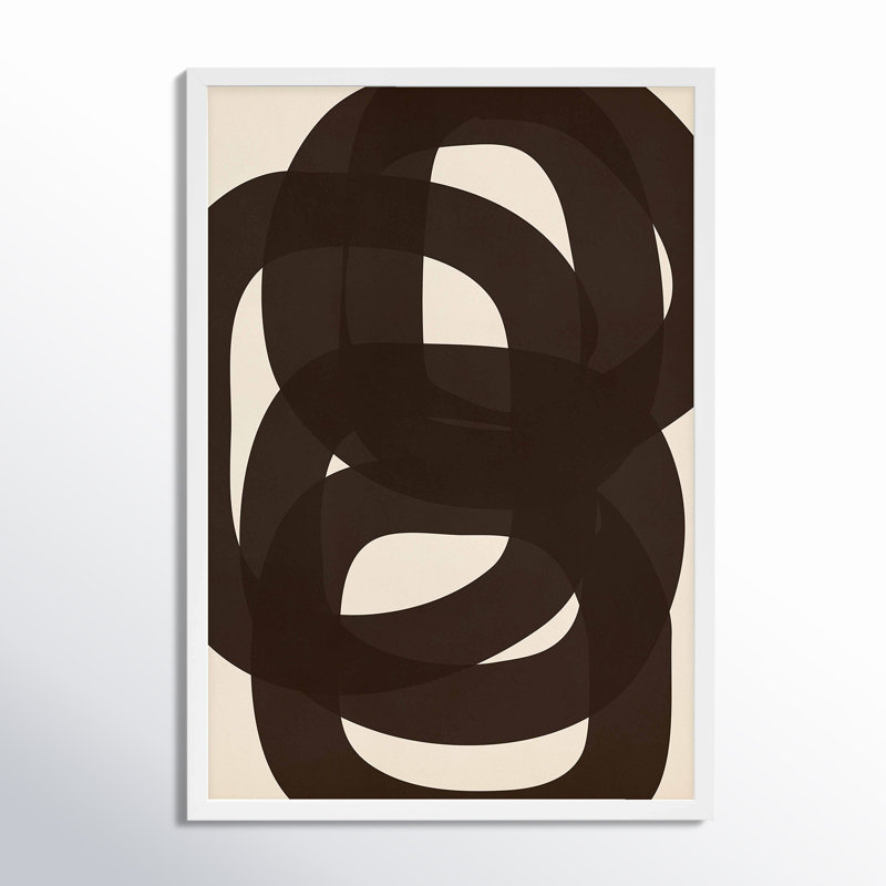 Circular Harmony Print by Romina Gadler, White Framed Paper, 20" H x 14" W x 1.25" D