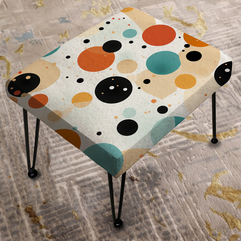 Motif urbain chic à pois - Repose-pieds rectangulaire à pois