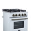 Cuisinière à gaz 24 pouces blanche Breno-118620237