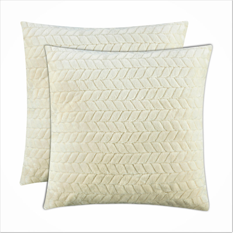 Ensemble de coussins décoratifs, Crème