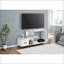 Meuble télé 48 po avec tiroirs de rangement TV Modern Blanc | Meuble télé