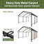 Abri de voiture en métal l 10 pi x P 15 pi avec parois latérales en tissu, structure en acier robuste, auvent extérieur