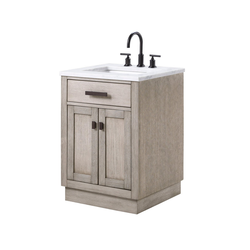 Chestnut 30" Single Bathroom Vanity With Counter Top, Cabinet, Basin(S) Only, Gray Oak, 24"W x 21.6"D x 34.2"H