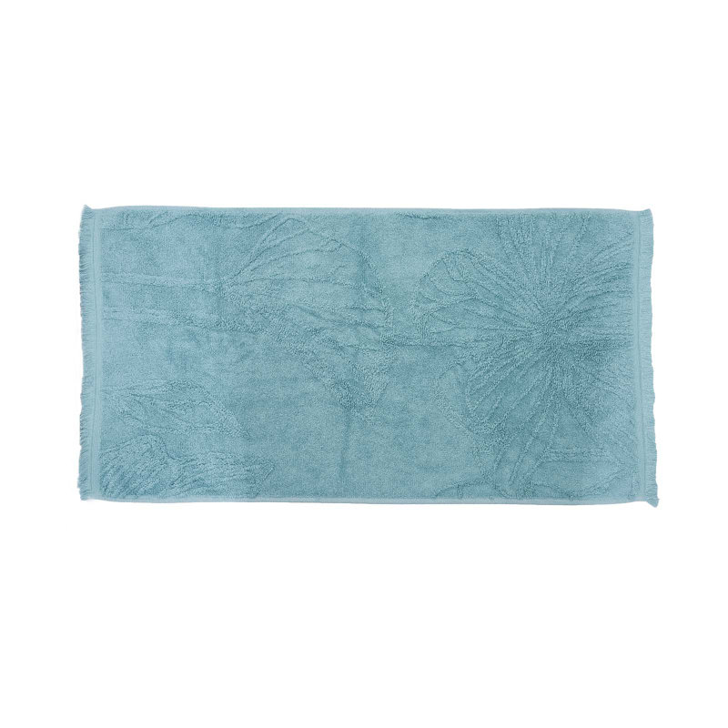 Abdouallah Plush Jacquard Bath Towel, Light Green