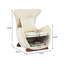 Chaise d'appoint moderne en polyester beige avec espace de rangement pour animaux de compagnie - capacité de 330 lb, chaise longue de salon, conception élégante et durable-1975259150