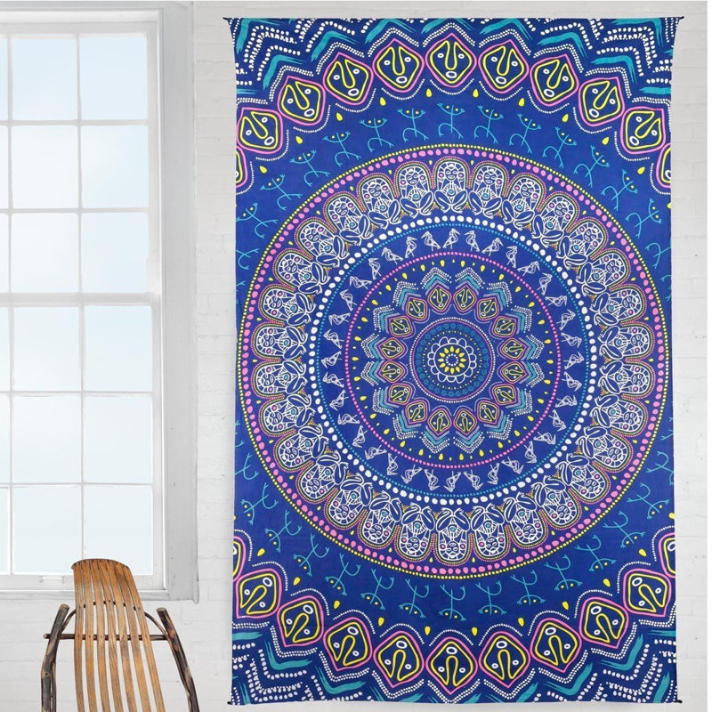 Tapisserie mandala en coton taino